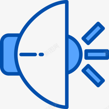 灯光电影3蓝色图标图标