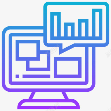分析商业分析13梯度图标图标