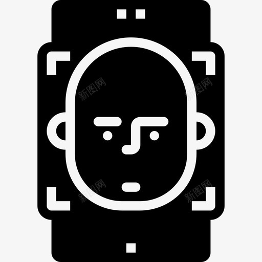 面部移动技术填充图标svg_新图网 https://ixintu.com 填充 技术 移动 面部