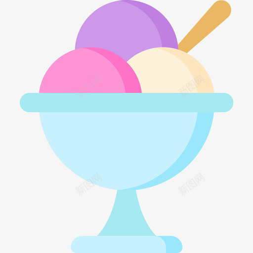 冰激凌甜点和糖果10份平的图标svg_新图网 https://ixintu.com 10份 冰激凌 平的 甜点 糖果