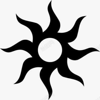 太阳白天热图标图标