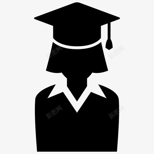 毕业女商人文凭图标svg_新图网 https://ixintu.com 事业 商人 学生 教育 文凭 毕业