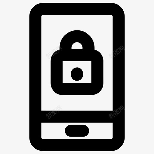 安全锁移动密码图标svg_新图网 https://ixintu.com 安全 密码 移动
