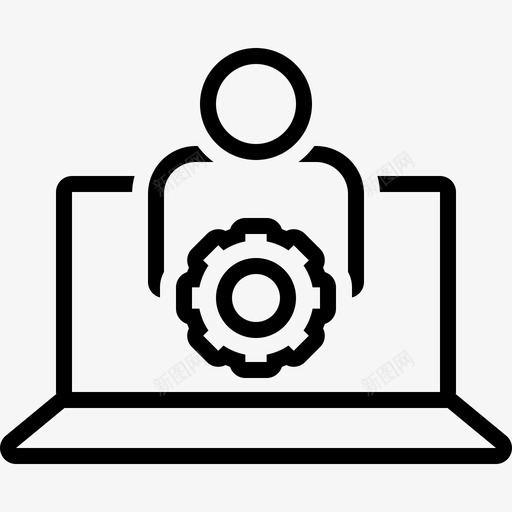 用户设置帐户配置图标svg_新图网 https://ixintu.com 人员 客户 帐户 用户设置 配置