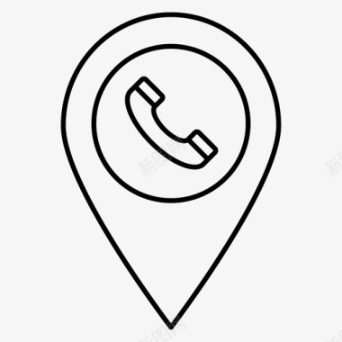 位置电话地图pin图标图标