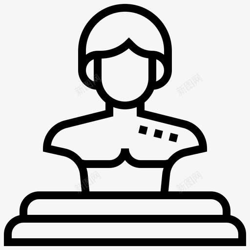 雕像艺术人物图标svg_新图网 https://ixintu.com 人物 建筑 线条 艺术 雕像 雕塑家