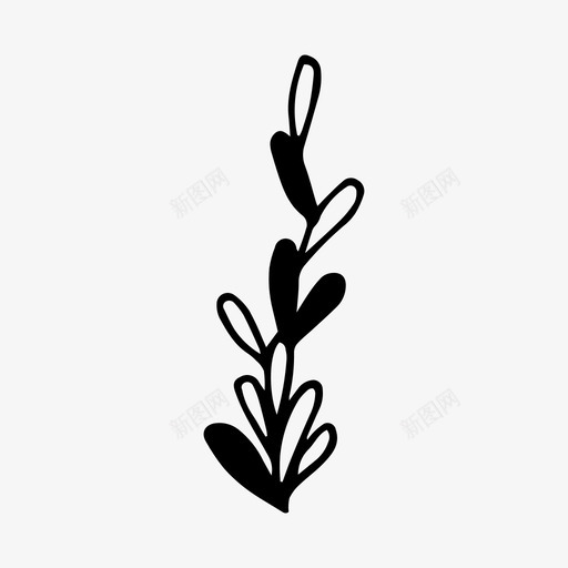 植物树枝手绘图标svg_新图网 https://ixintu.com 手绘 树枝 植物 素描 自然 萌芽
