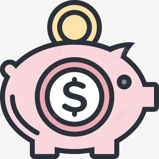 piggy banksvg_新图网 https://ixintu.com piggy bank