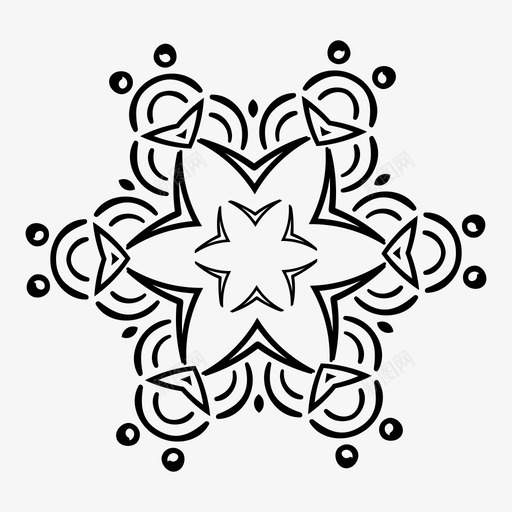 曼陀罗抽象圆图标svg_新图网 https://ixintu.com 几何 分形 圆形 抽象 曼陀罗 装饰