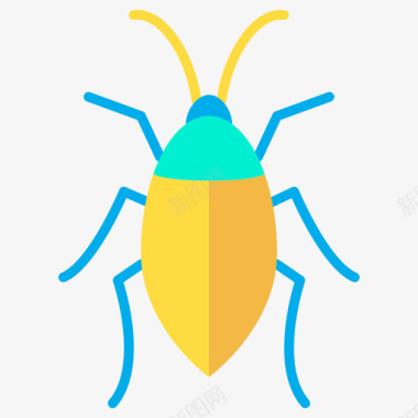 蟑螂昆虫34扁平图标图标