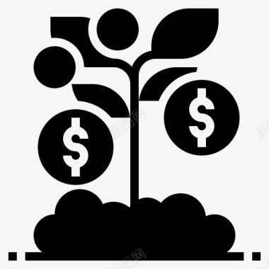 收入投资4字形图标图标