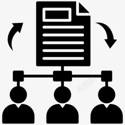 二元同步通信数据共享数据交换数据传输图标高清图片
