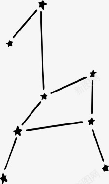 星座图占星术手绘图标图标