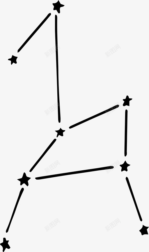 星座图占星术手绘图标svg_新图网 https://ixintu.com 占星术 太空 恒星 手绘 星座图