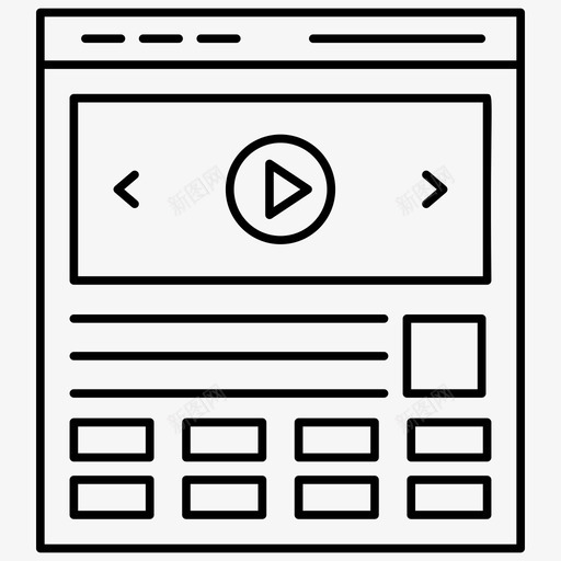 网络视频在线视频视频教程图标svg_新图网 https://ixintu.com 向量 图标 在线视频 地图 地图集 教程 网站 网络视频 视频 集线