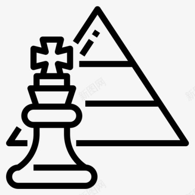 战略信息系统业务金字塔图标图标