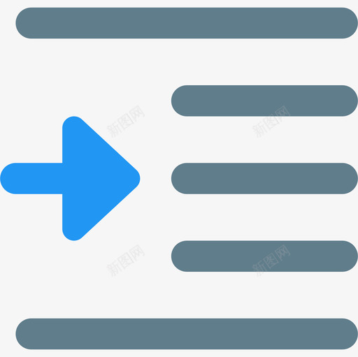 缩进对齐和第4段平直图标svg_新图网 https://ixintu.com 4段 对齐 平直 缩进