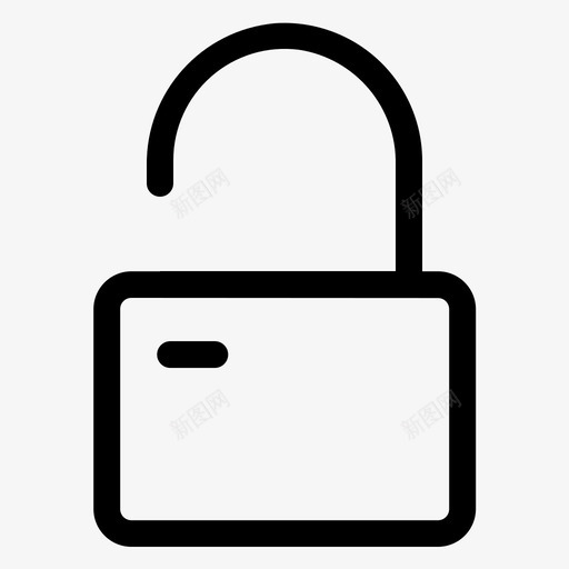 开锁挂锁保护图标svg_新图网 https://ixintu.com 保安 保护 安全 开锁 挂锁