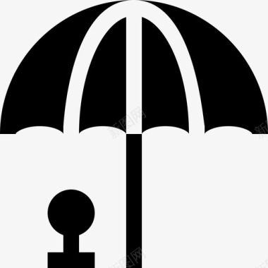 雨伞高尔夫34填充型图标图标