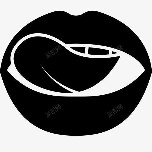 舔舌头的嘴唇女性的嘴唇嘴唇的图标svg_新图网 https://ixintu.com 伸出 嘴唇 字形 收集 舌头 设计 贴片 贴纸 集合