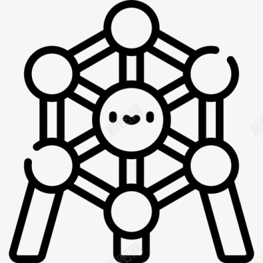 Atomium比利时直系图标图标