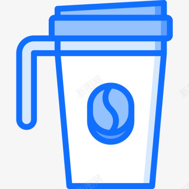 咖啡杯咖啡72蓝色图标图标