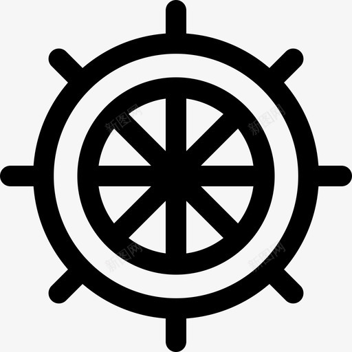 舵水手21直线型图标svg_新图网 https://ixintu.com 水手 直线 线型