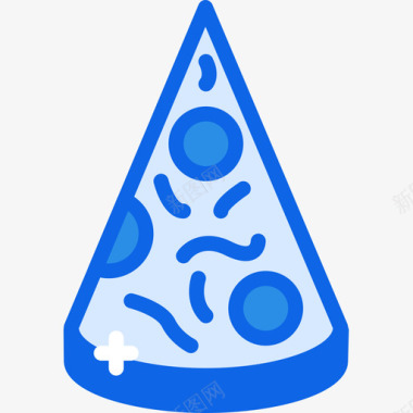 披萨假日43蓝色图标图标