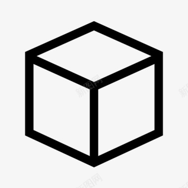 完美立方体三维块状图标图标