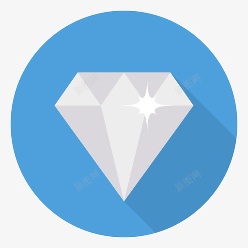 钻石数字营销136圆形图标svg_新图网 https://ixintu.com 圆形 数字 营销 钻石