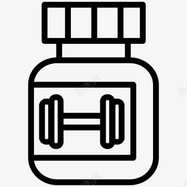 药片健康24线性图标图标