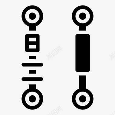 减振器汽车配件2字形图标图标