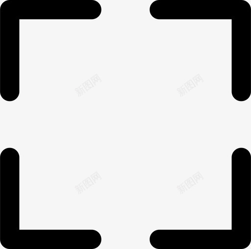裁剪对焦帧图标svg_新图网 https://ixintu.com 全屏 对焦 帧 目标 裁剪