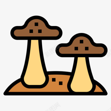 蘑菇替代药物31线形颜色图标图标