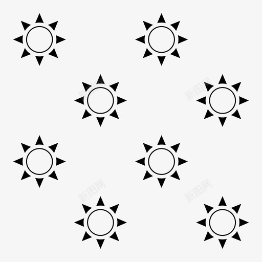 图案画笔填充图标svg_新图网 https://ixintu.com 图案 填充 太阳 瓷砖 画笔 重复