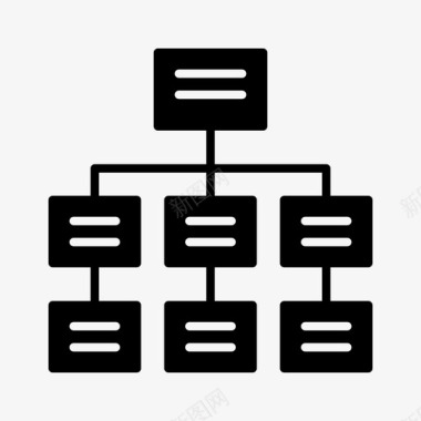 层次结构流程图搜索引擎优化图标图标