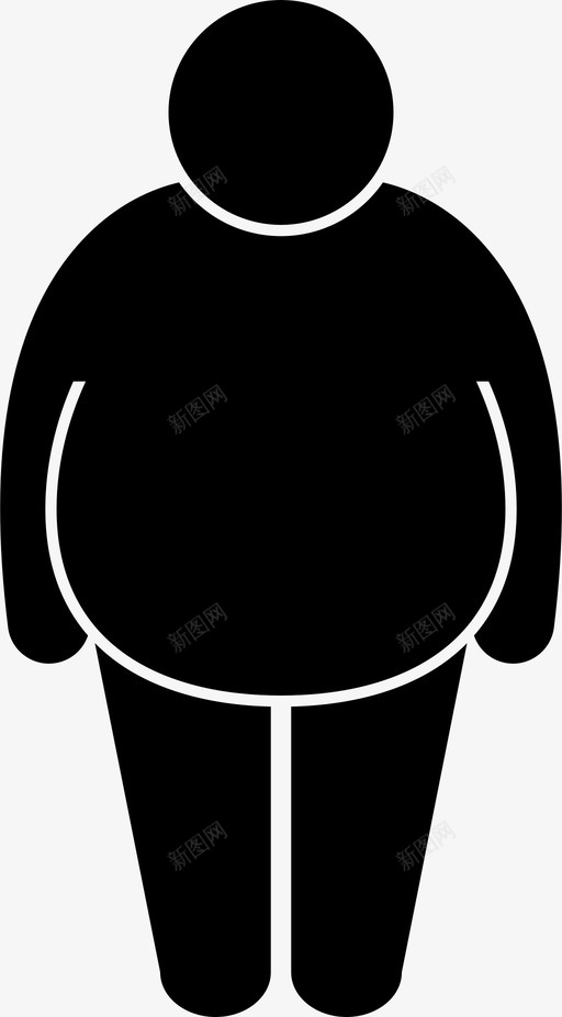 肥胖不同体型和年龄的人图标svg_新图网 https://ixintu.com 不同体型和年龄的人 肥胖