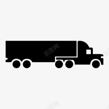 半卡车拖车卡车司机图标图标