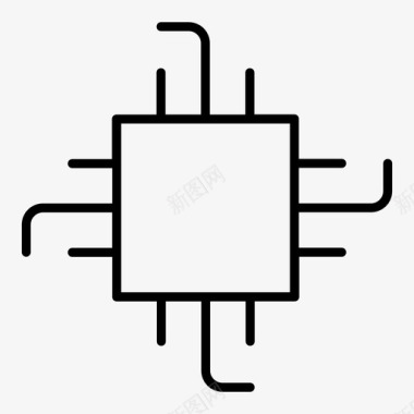 cpu电路计算机芯片图标图标