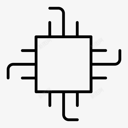 cpu电路计算机芯片图标svg_新图网 https://ixintu.com cpu 技术 电路 芯片 计算机