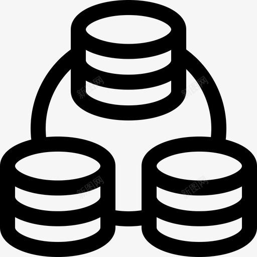 数据库开发63线性图标svg_新图网 https://ixintu.com 开发63 数据库 线性