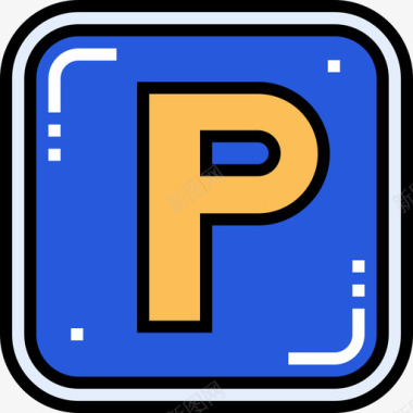 停车标志19号停车场线形颜色图标图标