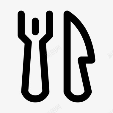 进餐餐具叉子图标图标