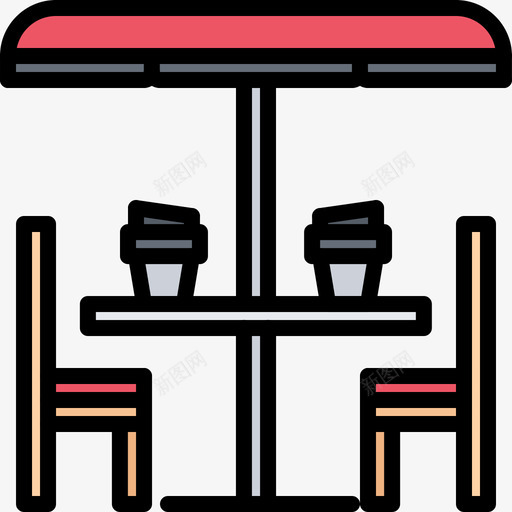桌子咖啡71彩色图标svg_新图网 https://ixintu.com 咖啡 彩色 桌子