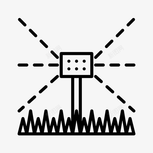 花园洒水器智能灌溉洒水喷头图标svg_新图网 https://ixintu.com 园林绿化设备 智能灌溉 水灌溉 洒水喷头 洒水器 花园洒水器