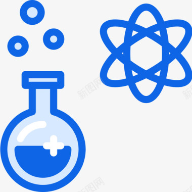 原子科学82蓝色图标图标