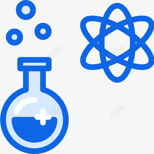 原子科学82蓝色图标svg_新图网 https://ixintu.com 原子 科学 蓝色