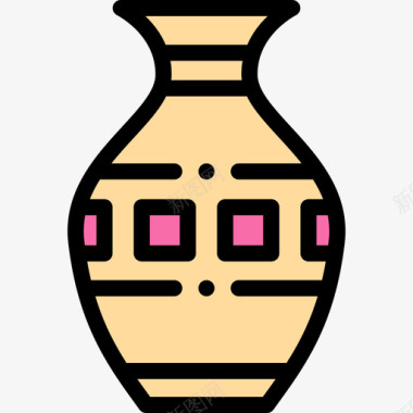 Amphora博物馆62线性颜色图标图标