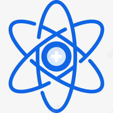 原子科学82蓝色图标图标