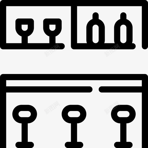 饮料吧座位桌子图标svg_新图网 https://ixintu.com 座位 桌子 葡萄酒 酒店服务 饮料吧